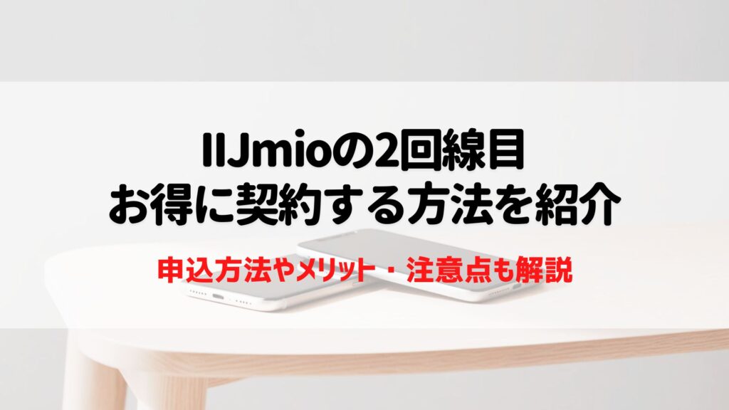 IIJmio 2回線目